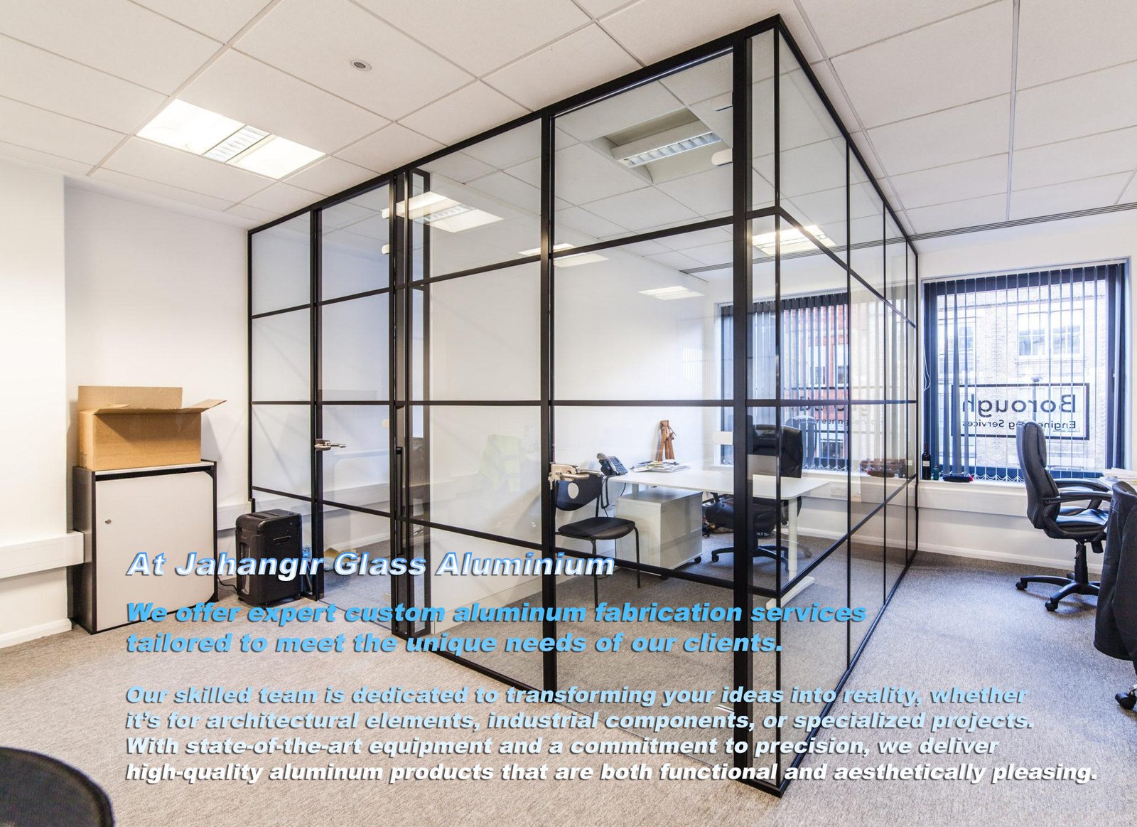 aluminium glass partition